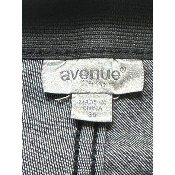Avenue Denim Womens Black Jeans Size 30 Stretch Decorative Button Detail Pockets - Picture 9 of 11